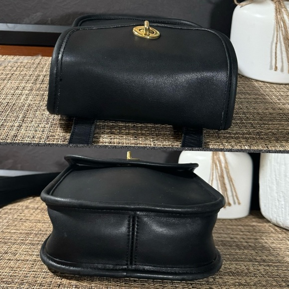 ❤️SOLD❤️Vintage Coach Black Sidepack small #9978 - Picture 5 of 12